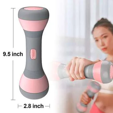 Adjustable Dumbbells Sets for Women, Dumbell Set Non-Slip Neoprene Dumbbells Free Weights Hand Weights for Exercise, 5 Weight Options from 2.2 to 4.4 lbs, Dumb Bells Workout Mancuernas