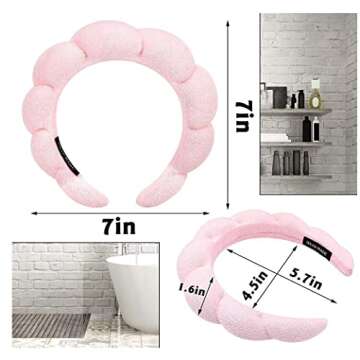 Aufona Spa Headband for Women, Cute Terry Towel Hairband for Skincare, Makeup Removal, Puffy Shower ...
