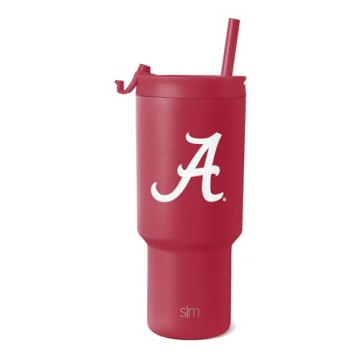 Simple Modern Officially Licensed Collegiate Alabama Crimson Tide 30 oz Tumbler with Flip Lid and St...