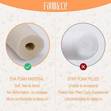 FAVIRZCE Heatless Hair Curler - Silk Curl Ribbon with 4 Hair Clip Scrunchies for Long Hair, Leopard, Hair Rollers to Sleep in Styling Tools