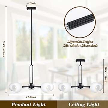 Modern 5-Light Globe Chandelier for Any Room