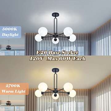 Modern 5-Light Globe Chandelier for Any Room