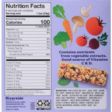 MadeGood Granola bar Mixed Berry, 5.09 oz.
