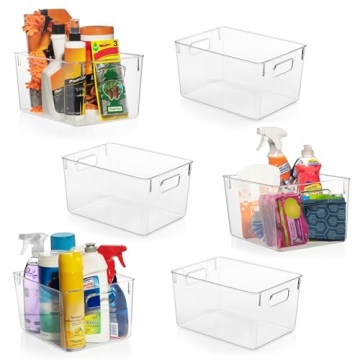 ClearSpace Clear Plastic Storage Bins – Pantry Organizers & Storage Containers, Cabinet Organizer ...