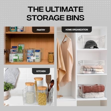 ClearSpace Plastic Storage Bins for Home & Office Organization
