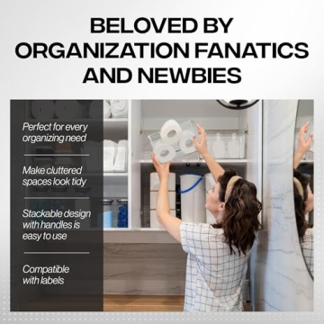 ClearSpace Plastic Storage Bins for Home & Office Organization