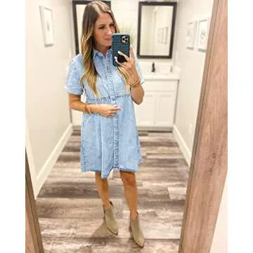 Chic LookbookStore Denim Babydoll Dress for Women