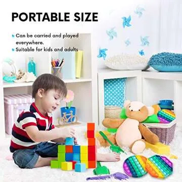 2PCS Push Pop Bubble Sensory Fidget Toy for Toddlers