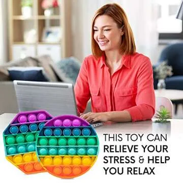 2PCS Push Pop Bubble Sensory Fidget Toy for Toddlers