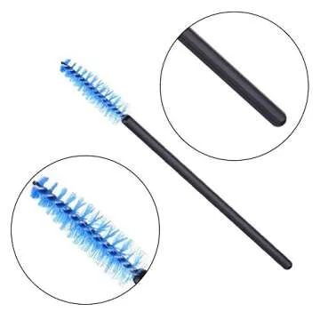 300 Pieces Disposable Eyelash Brushes with Spiral Design Multi-color Mascara Wands Portable Makeup Applicator Kit for Eyelash Extensions and Eyebrow Brush (Multi-colored-2)