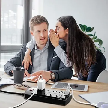 Nuetsa Surge Protector Power Strip with 8 Outlets & USB