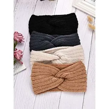 TecUnite Chunky Knit Headbands for Cozy Winter Style