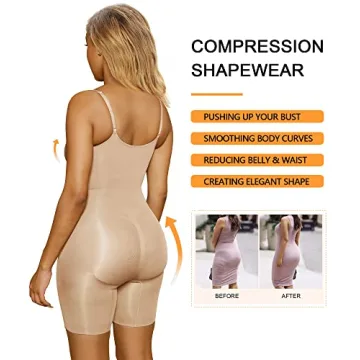 SHAPERX Women's Tummy Control Bodysuit