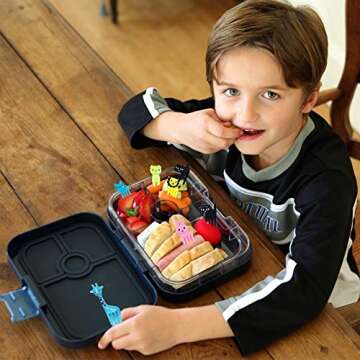 Set of 36 JeVenis Cute Animals Food Picks Mini Cartoon Toothpick Fruit Forks for Bento Box Lunch Box Decorative