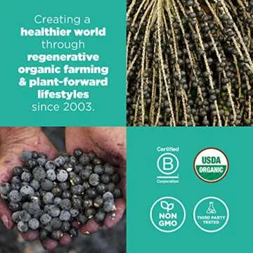 Navitas Organics Acai Powder, 8 oz Bag, 76 Servings — Organic, Non-GMO, Freeze-Dried, Gluten-Free