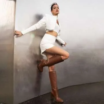 Wetkiss Brown Knee High Boots for Women Stylish Comfort