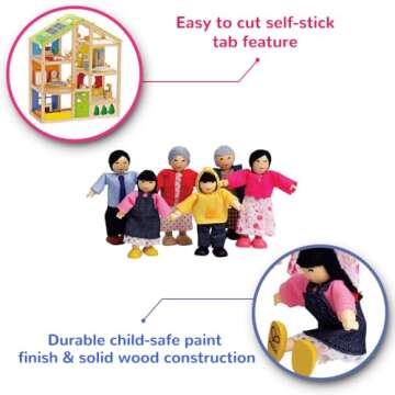 Hape E3502 Happy Family Doll House Asian Doll