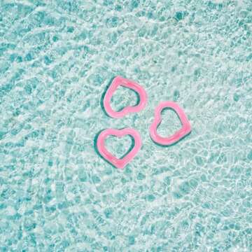 FUNBOY Giant 40'' Heart Ring Tube Float Made from 2 Times Thicker Materials