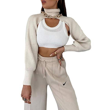 xxxiticat Women's Turtleneck Shrug Sweater Stylish & Warm