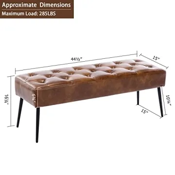 DUHOME Button-Tufted Ottoman Bench for Every Room