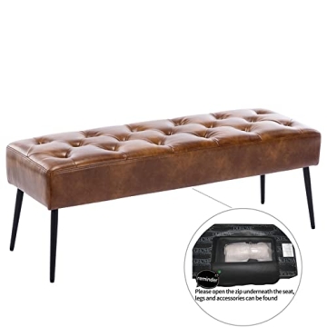 DUHOME Button-Tufted Ottoman Bench for Every Room