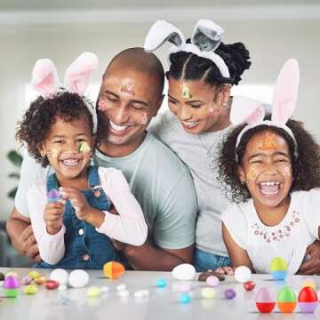 BUUFAN 24Pcs Easter Egg Stampers Gifts for Kids Easter Party Easter Basket Stuffers Easter Eggs Hunt Game Toys Self Inking Stamps for Kids