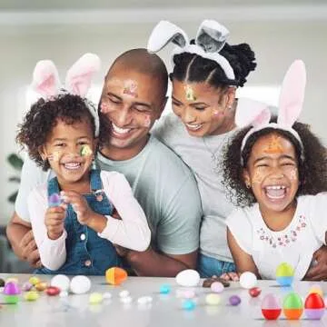 BUUFAN 24Pcs Easter Egg Stampers Gifts for Kids Easter Party Easter Basket Stuffers Easter Eggs Hunt Game Toys Self Inking Stamps for Kids