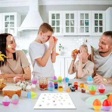 BUUFAN 24Pcs Easter Egg Stampers Gifts for Kids Easter Party Easter Basket Stuffers Easter Eggs Hunt Game Toys Self Inking Stamps for Kids