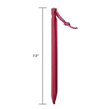 MSR Groundhog Tent Stake Kit, 6-Pack, Regular - 7.5-Inch , Red