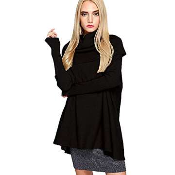 Oversized Cowl Neck Sweater for Women - Stylish & Cozy