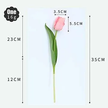 Bvatfdh 10 Pcs Lifesize Fake Tulips for Decoration