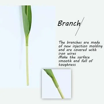 Bvatfdh 10 Pcs Lifesize Fake Tulips for Decoration