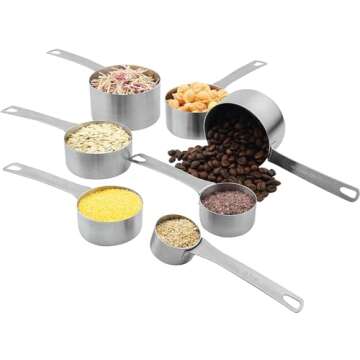 Smithcraft Measuring Cups Set – 8 Piece Stainless Steel Baking Tools