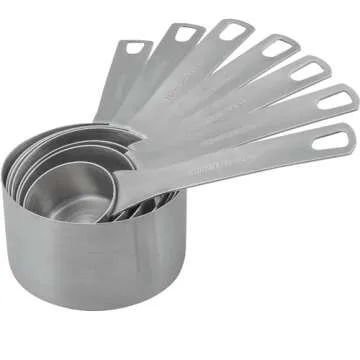 Smithcraft Measuring Cups Set of 8, Stainless Steel with Precision
