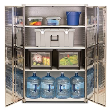 Heavy-Duty Lockable Steel Storage Cabinet with Adjustable Shelves