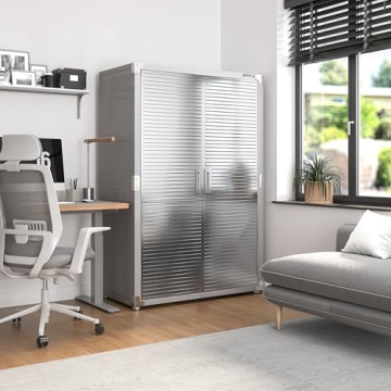 Heavy-Duty Lockable Steel Storage Cabinet with Adjustable Shelves