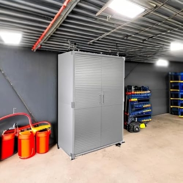 Heavy-Duty Lockable Steel Storage Cabinet with Adjustable Shelves