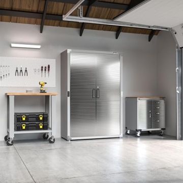 Heavy-Duty Lockable Steel Storage Cabinet with Adjustable Shelves