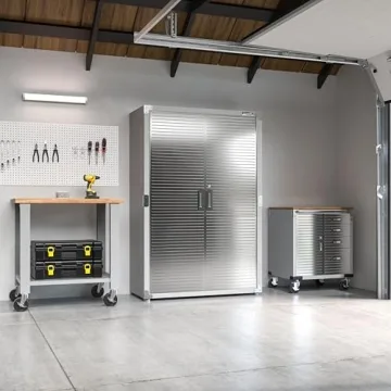 Heavy-Duty Lockable Steel Storage Cabinet with Adjustable Shelves