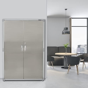 Heavy-Duty Lockable Steel Storage Cabinet with Adjustable Shelves