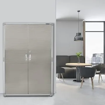 Heavy-Duty Lockable Steel Storage Cabinet with Adjustable Shelves