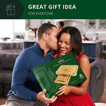 ROYAL CRAFT WOOD Extra Large Cheese Board - Bamboo Cheese Board and Knife Set - Charcuterie Board Set, Charcuterie Platter & Serving Tray