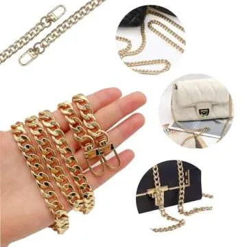 WEICHUAN 47" DIY Iron Flat Chain Strap for Handbags