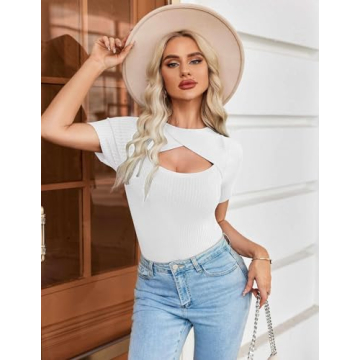 Zeagoo Women's Slim Fit Short Sleeve Tee Summer Fashion