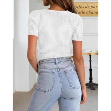 Zeagoo Women's Slim Fit Short Sleeve Tee Summer Fashion