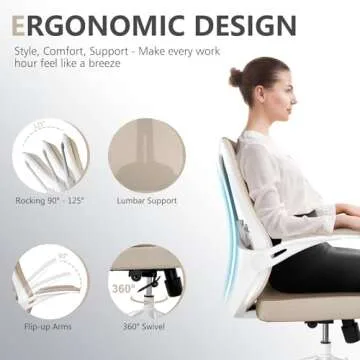 Ergonomic Office Chair with Adjustable Headrest & Armrests