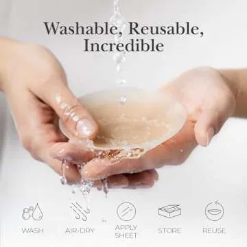 Nippies Nipple Covers for Women - Added Lift Adhesive Silicone Nipple Pasties - Reusable Sticky Breast Covers - Hazelnut, 1.5