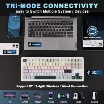 YUNZII YZ87 75% Wireless Gaming Mechanical Keyboard