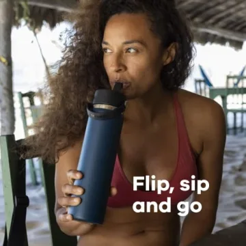 Hydro Flask 24 oz Wide Mouth Flex Straw Cap Lupine