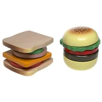 Melissa & Doug Wooden Sandwich Making Play Food Set